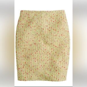 J Crew neon tweed skirt
